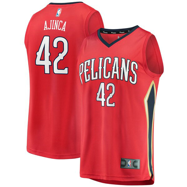 Maillot New Orleans Pelicans Homme Alexis Ajinca 42 Statement Edition Rouge